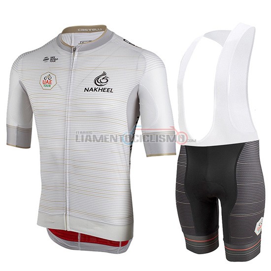 Abbigliamento Ciclismo Castelli UAE Tour Manica Corta 2019 Bianco